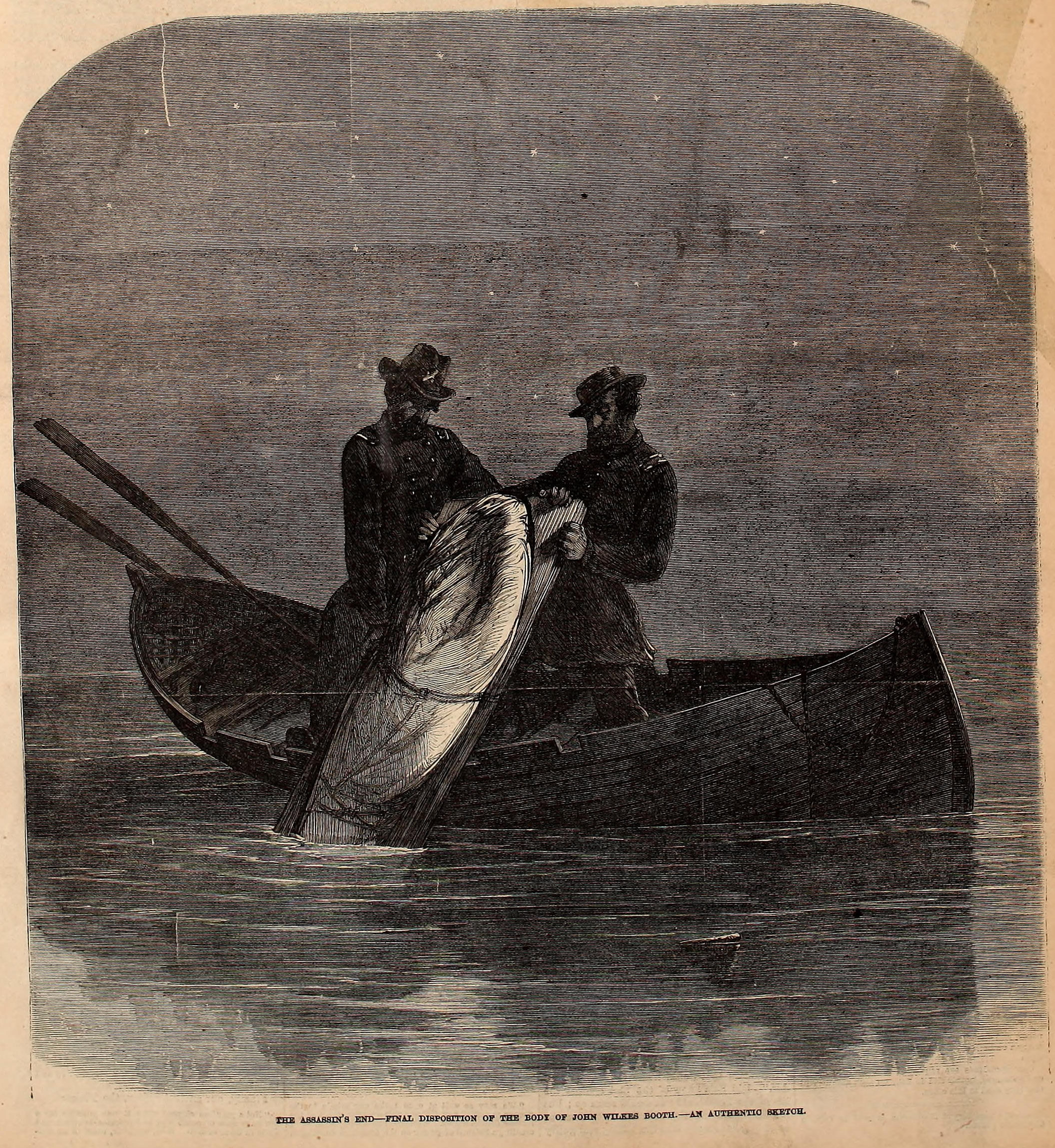 John Wilkes Booth "Buried At Sea" - Frank Leslie's Illustrated ...